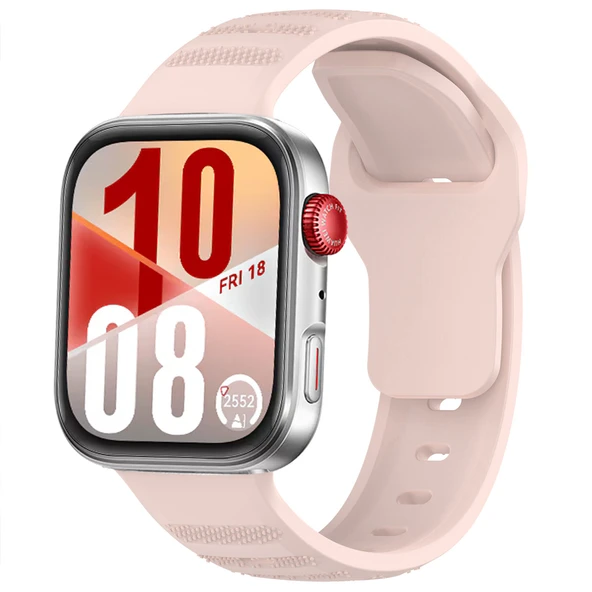 Huawei Watch Fit 4 Fit 4 Pro İle Uyumlu Yumusaş Soft Silikon Kordon Kayış  Pudra