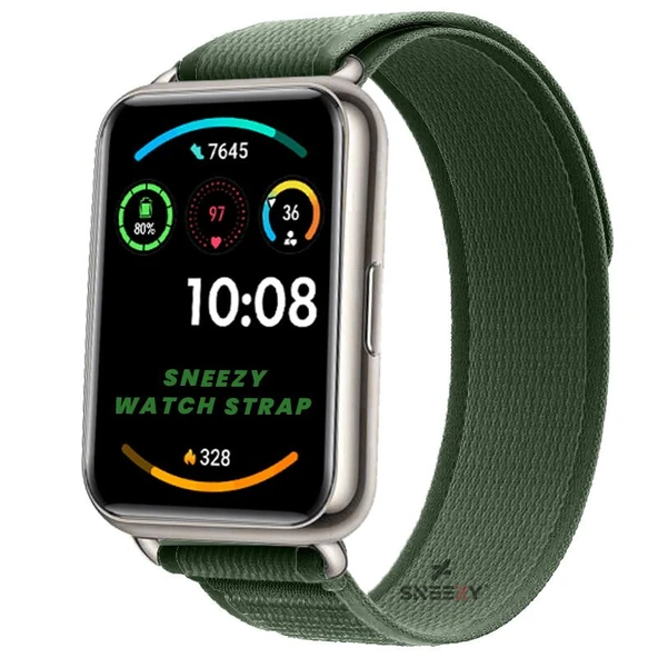 Huawei Watch Fit 2 Uyumlu Wander Trail Loop Kordon  Haki