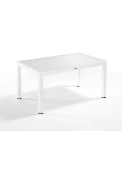 ZİYNET HOME Rattan Masa 90x150 Sabit Camlı Masa - Bahçe balkon teras A Plus Büyük Boy Large Masa - 2