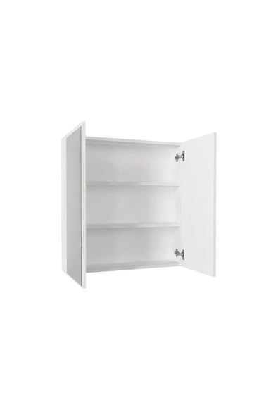 2 Aynalı Stil Banyo Lavabo Dolabı Beyaz - 2