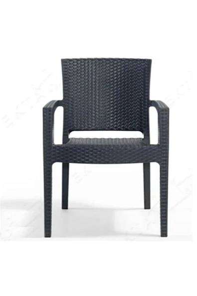 ZİYNET HOME Rattan Sandalye 4 Adet Rattan Victor Kollu Sandalye Koltuk 4'lü Set A plus - 2