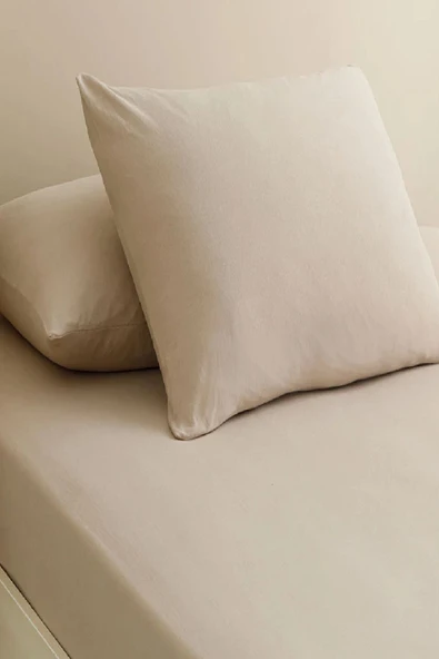 Lastikli Streç Battal Boy Havlu Çarşaf 180x200 Cm Renk Açık Kahve - 4