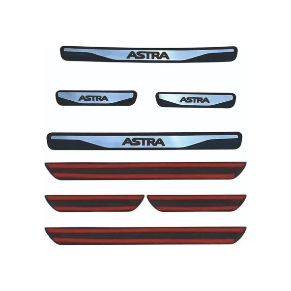 Astra L Kapı Eşiği 2022 ve Üzeri New Krom Kapı Eşiği 4 Parça Paslanmaz Çelik - Resim 2