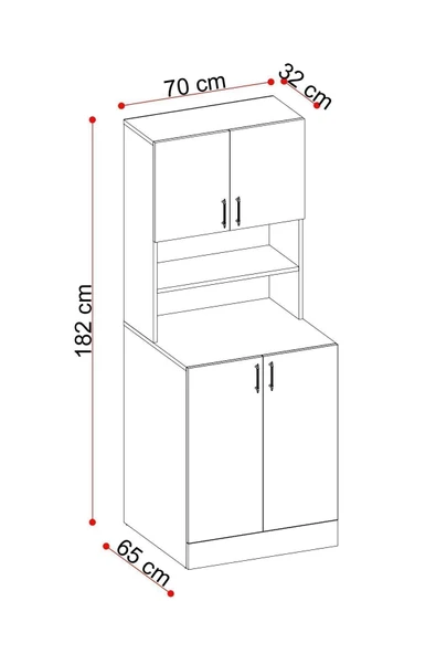 Leylak Stil Kapaklı Çamaşır Makinesi Dolabı - 3