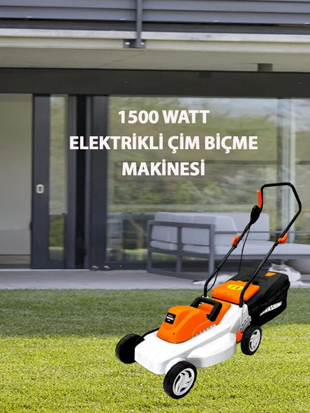 Rowermax Kawashima 1500 Watt Elektrikli Çim Biçme Ot Biçme Makinesi - 2