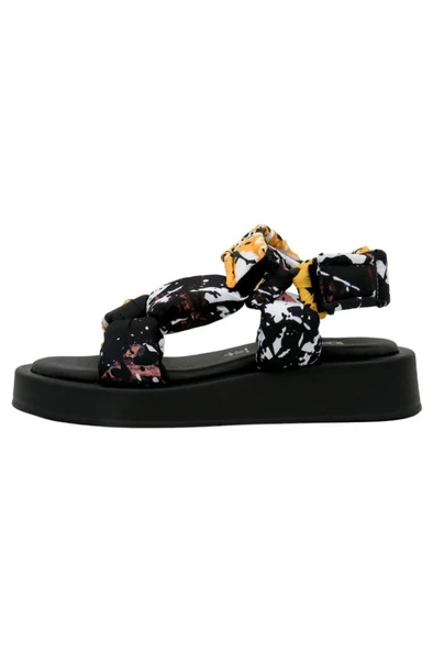 Kadın Vegan Çok Renkli Kalın Taban Sandalet - Colors Of Chaos Tasarım - 3