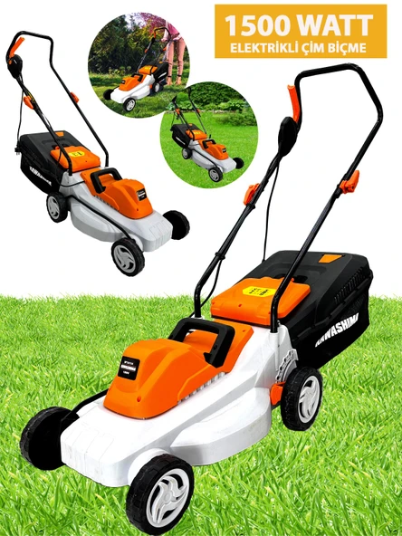 Rowermax Kawashima 1500 Watt Elektrikli Çim Biçme Ot Biçme Makinesi - 3