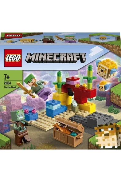 LEGO ® Minecraft™ Mercan Kayalığı 21164 - Yaratıcı Minecraft Deniz Oyuncağı Yapım Seti (92 Parça) - 4
