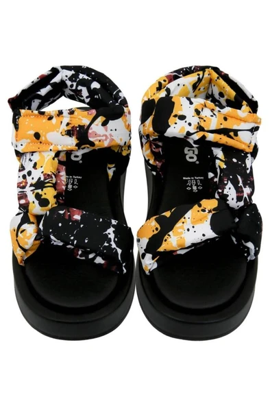 Kadın Vegan Çok Renkli Kalın Taban Sandalet - Colors Of Chaos Tasarım - 2