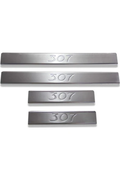 PEUGEOT 307 2001-2008 MODELLER ARASI KROM KAPI EŞİĞİ 4 PARÇA PASLANMAZ ÇELİK ürün görseli 1
