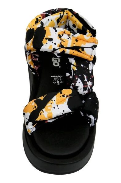 Kadın Vegan Çok Renkli Kalın Taban Sandalet - Colors Of Chaos Tasarım - 5