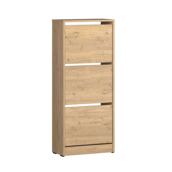 Flat Duo Üç Katlı Ayakkabılık Florida Meşe 51x119x26 cm