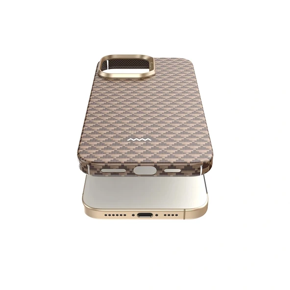 Apple iPhone 16 Pro Max Kılıf M-safe Şarj Özellikli Raptic Aramid Skin Origin Serisi Kapak - Resim 4