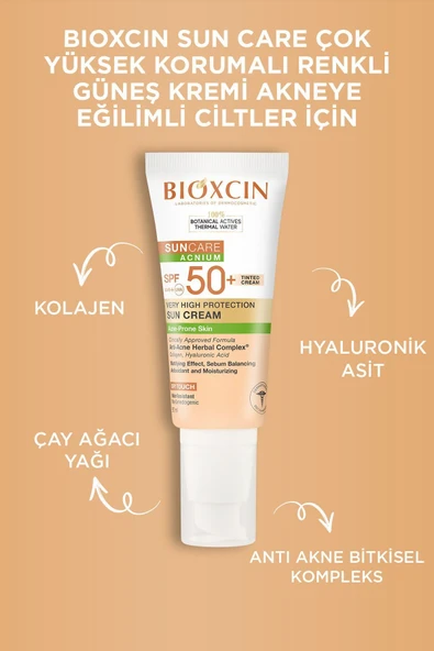 BİOXCİN SUNCARE GÜNEŞ KREMİ TİNT SPF 50+ 50 ML - 5