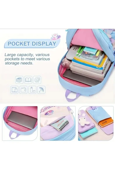 Relaxion Kore Tarzı İlkokul Sırt Çantası 14SYG60 - Resim 4