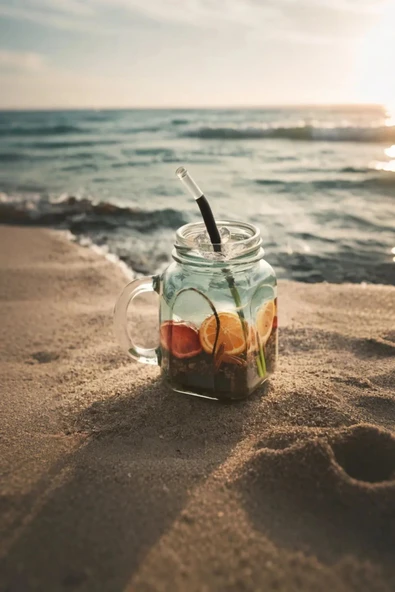 9'lu Kavanoz Bardak 9'lu Pipet Hediyeli Set Model Kokteyl Soğuk Kahve Meşrubat Bardak Seti 350 ml - 8