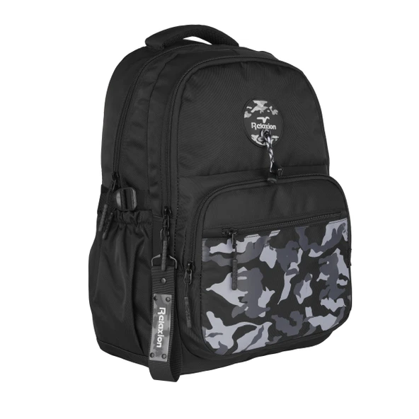 Relaxion 5 Bölmeli Su İtici Kumaş Kamuflaj Desen Ortaokul-Lise Çantası 21SYG40 ürün görseli 1