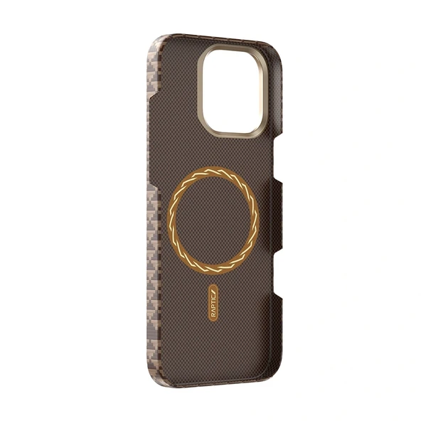 Apple iPhone 16 Pro Max Kılıf M-safe Şarj Özellikli Raptic Aramid Skin Origin Serisi Kapak - Resim 3