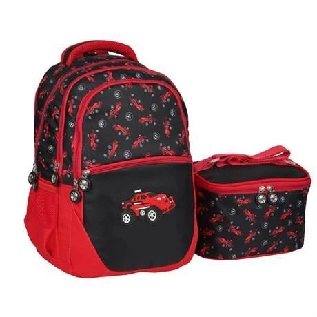 Relaxion Erkek Çocuk Beslenmeli İlkokul Sırt Çantası 4 Bölmeli Suya Dayanıklı 13SYG50KırmızıAraba ürün görseli 1