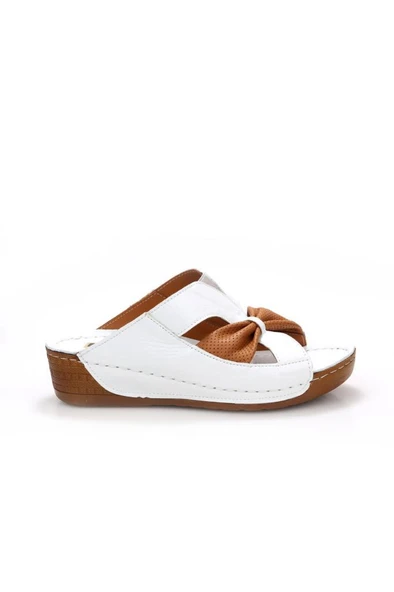 Pisagor Ps-32710 Ortopedik Kadın Hakiki Deri Terlik