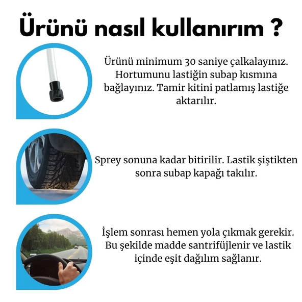 TECHNİK® TyreXrepair – Lastik Tamir Kiti Spreyi 400ml - 5