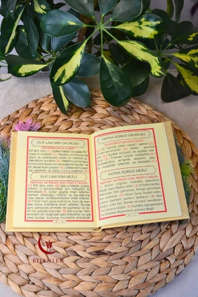 Kutulu İnci Tesbihli Yasin Kitabı Çanta Boy Termo Deri Kaplı Gold– Arapça, Türkçe Okunuşlu ve Mealli – 128 Sayfa  Hac Umre ve Mevlit Hediyeliği - Resim 3