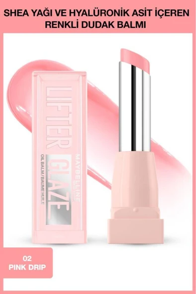 Lifter Glaze Shea Yağı ve Hyalüronik Asit içeren Renkli Dudak Balmı - 02 Pink Drip