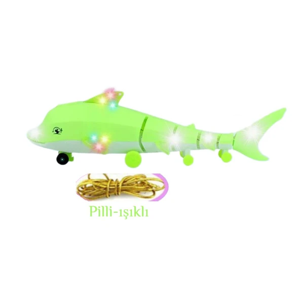 Kızılkaya Pilli Yunus Balığı Işıklı Tekerlikli Hareketli İpli 2776-3 GKO - 2