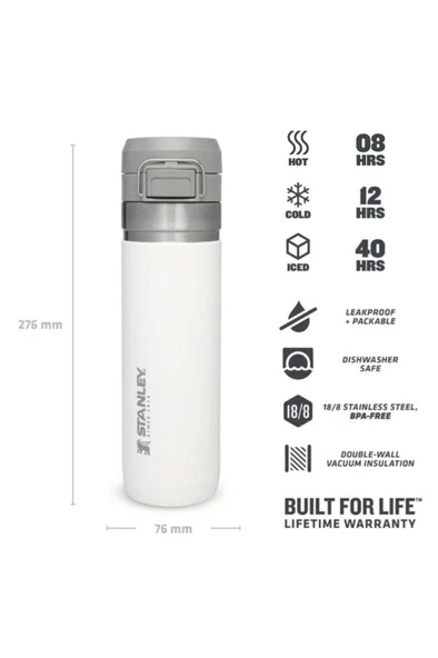 Stanley The Quick Flip Beyaz 0.70 lt Çelik Termos - 2