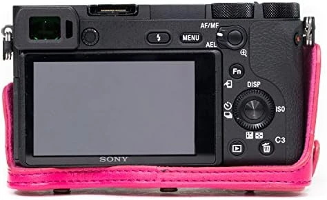 MegaGear MG1119 Sony Alpha A6500 (16-70mm) Deri Kamera Çantası, Pembe - 7