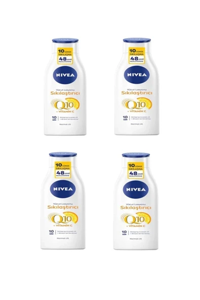 4 Adet Nivea Q10 250 ml Sıkılaştırıcı Vücut Losyonu vitamin C 10 Günde Sıkılaşma - 3