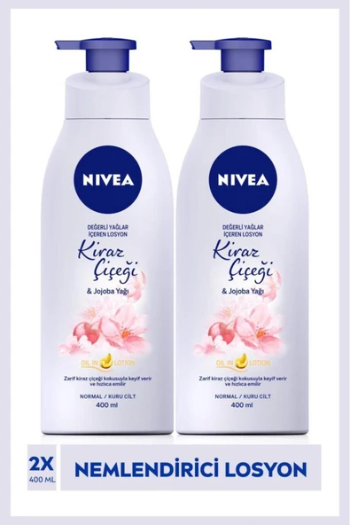 Değerli Yağlar Içeren Vücut Losyonu 400ml, Kiraz Çiçeği, Jojoba Yağı, Normal Ve Kuru Ciltler - 1