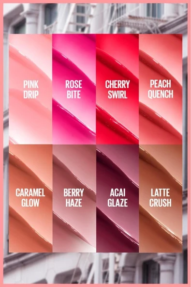 Lifter Glaze Shea Yağı ve Hyalüronik Asit içeren Renkli Dudak Balmı - 03 Rose Bite - 6