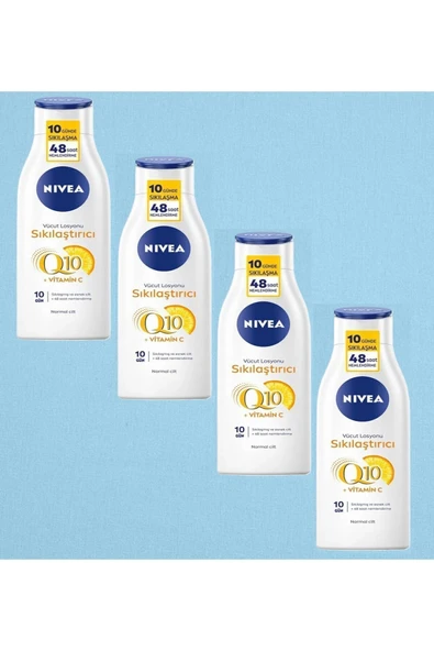 4 Adet Nivea Q10 250 ml Sıkılaştırıcı Vücut Losyonu vitamin C 10 Günde Sıkılaşma - 2