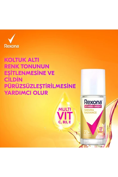 Vitamin Bright Kadın Roll On Deodorant Sakura Radiance 45 ml - 4