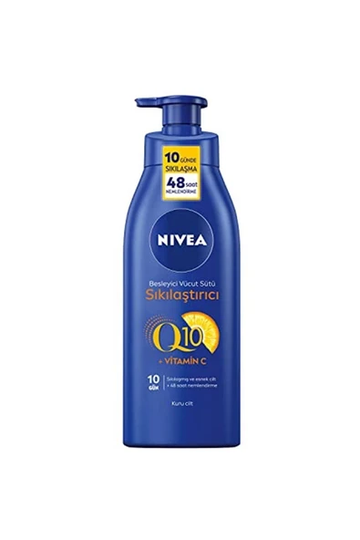 Q10 Besleyici Vücut Sütü Sıkılaştırıcı Vitamin C Kuru Ciltler 400 ml - 1