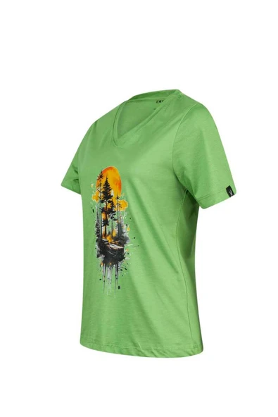 2AS ALONE BASKILI V YAKA KADIN T-SHİRT 413 - 10