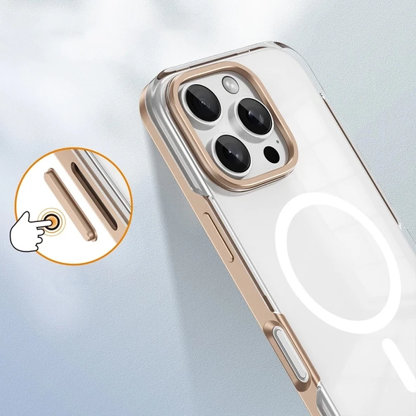 Apple iPhone 16 Pro Kılıf M-safe Şarj Özellikli Çıkarılabilir Arka Yüzeyli Zore Polar Kapak - 3