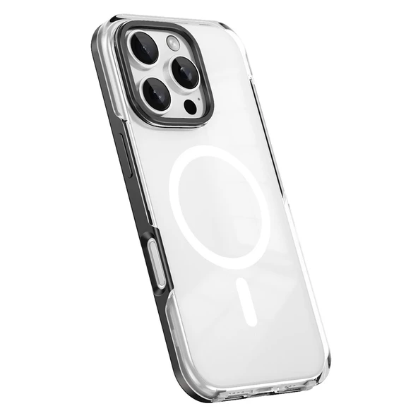 Apple iPhone 16 Pro Kılıf M-safe Şarj Özellikli Çıkarılabilir Arka Yüzeyli Zore Polar Kapak - 4