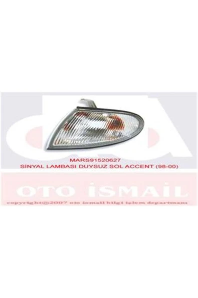 Mars 520627 Sınyal Lambası Sol Accent 98-00 Duysuz Uyumlu - 1