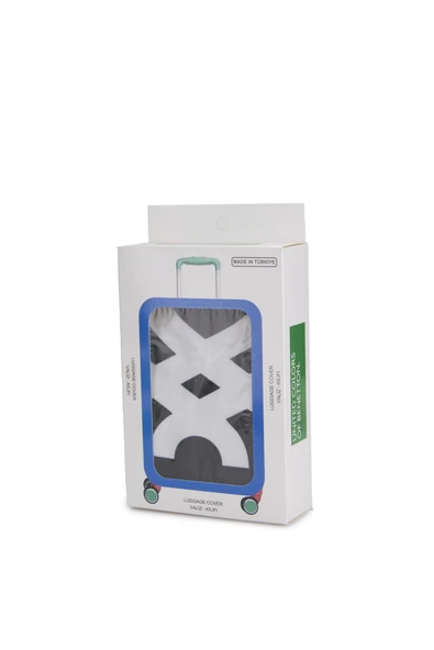 United Colors Of Benetton Orta Boy Koruyucu Valiz Kılıfı Likralı Siyah - Resim 5