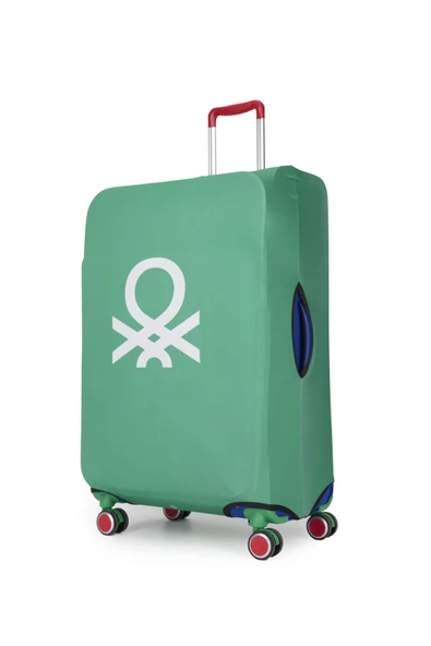 United Colors Of Benetton Orta Boy Koruyucu Valiz Kılıfı Likralı Yeşil - Resim 2