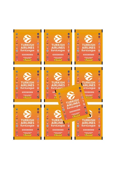 2024-25 Turkish Airlines EuroLeague Panini Official 10lu Paket (50 Sticker)