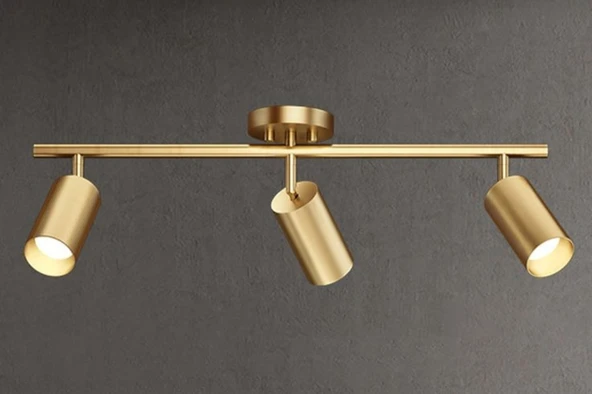 MYLİGHTS  ANTİK ESKİTME GÜN IŞIĞI  AMPULLÜ ÜÇLÜ LED SPOR LED AVİZE ürün görseli