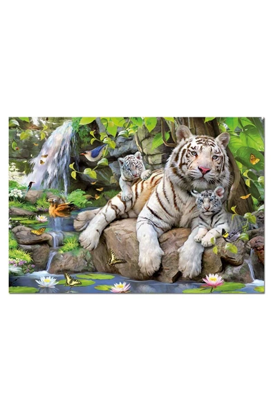 Puzzle 1000 Parça Bengal White Tigers 14808 - 3