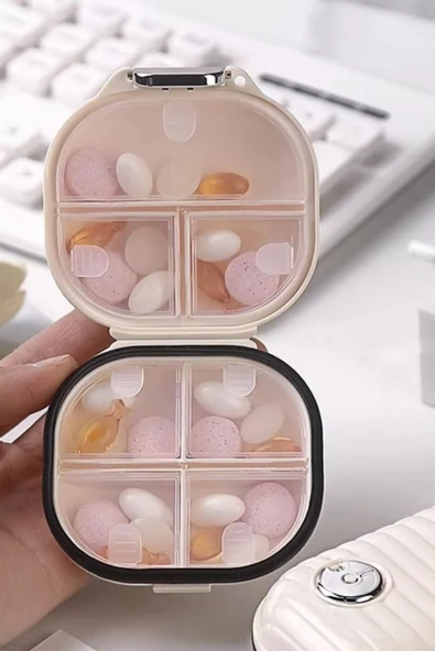 Mini Taşınabilir İlaç Kutusu 7 gün Bölmeli Küçük İlaç Kutusu - 3