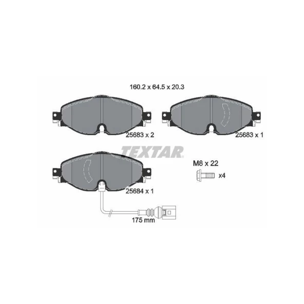 Audi A3,Q2,Q3,Q5,Cupra Ateca,Formentor,Leon,Skoda SuperB,Tiguan,Golf,Passat Fren Balatası 8V0698151 - 5