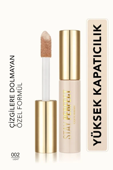 Flormar Doğal Bitişli Kapatıcı (SICAK ALT TON) - Stay Perfect Concealer - 002 Light