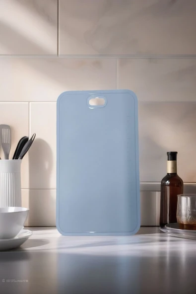 Ekmek, Sebze, Meyve Kaydırmaz Leke Tutmaz Kesim Standı Tahtası - Gri - 3