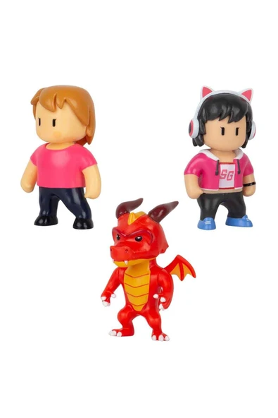 Stumble Guys 3’lü Figür Seti - Ms Stumble – Gamer Gina – Inferno Dragon - 2